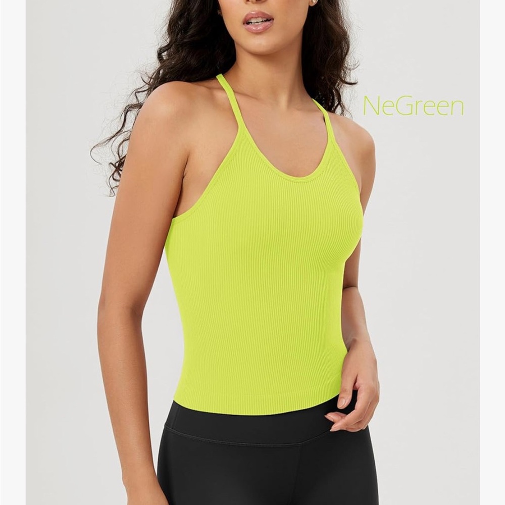 Women's Yellow Ribbed Tank Top NWOT